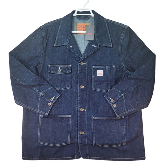 Levi's Other - Levi's Berkley Chore Coat Mens XXL Dark Indigo Blue Chore Jacket Pockets Utility